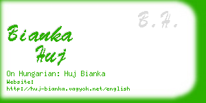 bianka huj business card